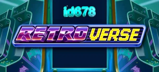 Tampilan visual retro arcade pada layar slot RetroVerse
